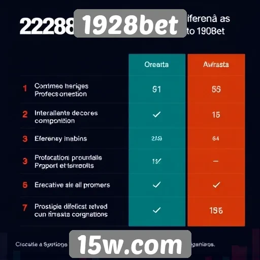 Comparação entre 1928bet e outros sites de apostas
